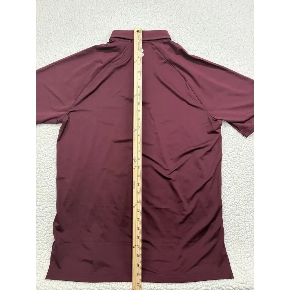 NWT RLX Ralph Lauren Maroon Golf Polo Shirt Short Sleeve M Wicking UPF 50+ Logo‎